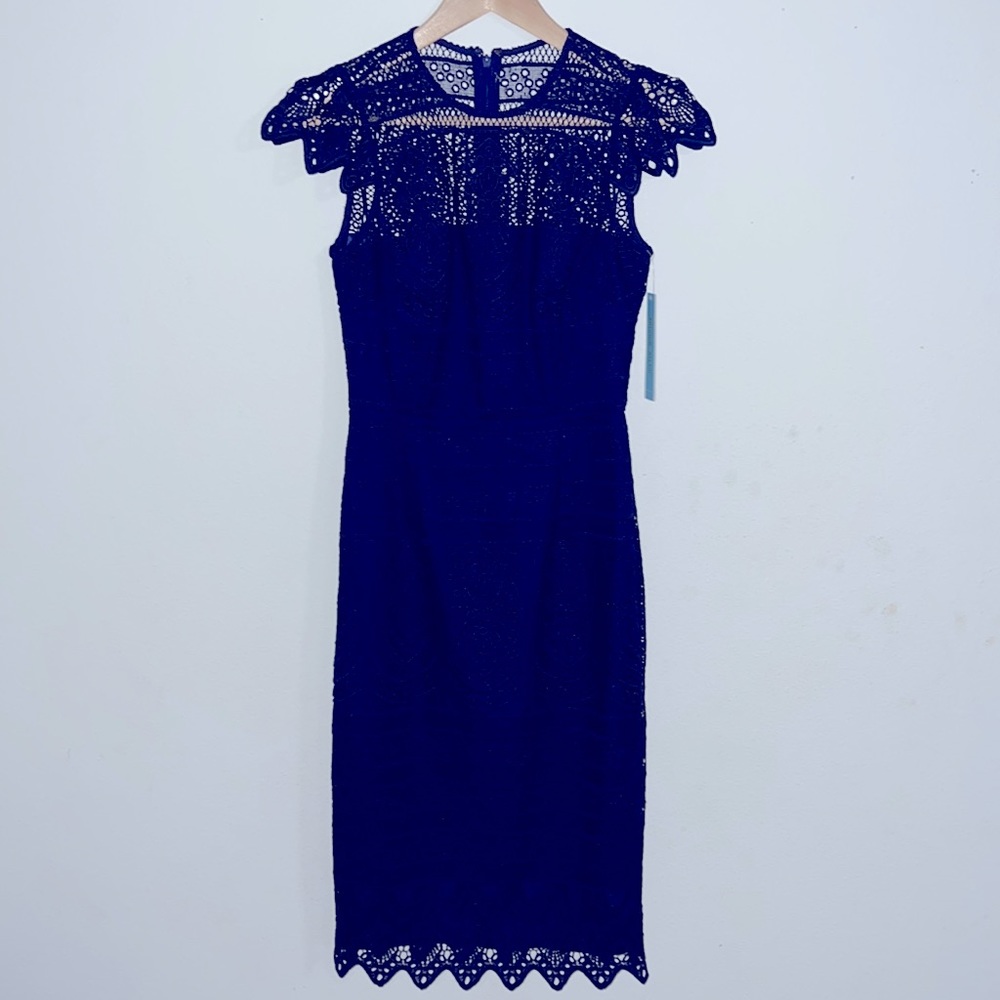 ANTONIO MELANI Navy Lace Dress